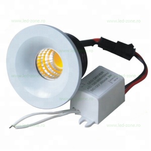 Spot LED 3W COB Mini Rotund Alb A1005 - Img 1
