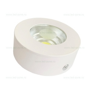 Spot LED 3W COB Rotund Alb Aplicat