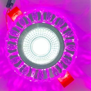 Spot LED 3W Rotund Alb Rece Contur Magenta - Img 4