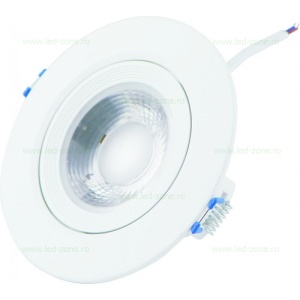 Spot LED 5W COB Rotund Mobil Alb ABS Mediu Umed LZ7353 - Img 1