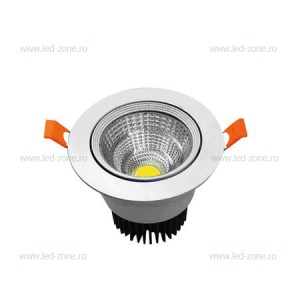 Spot LED 7W COB Rotund Mobil Alb - Img 2