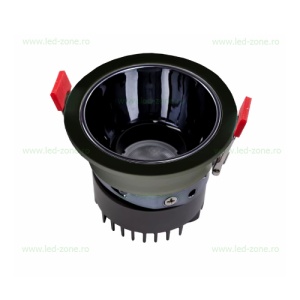 Spot LED 7W COB Rotund Mobil Negru - Img 1