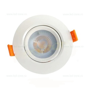 Spot LED 7W SMD Rotund Mobil Alb ABS - Img 1