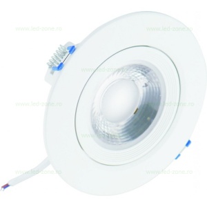 Spot LED 9W COB Rotund Mobil Alb ABS Mediu Umed LZ7356 - Img 2