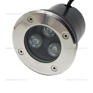 Spot LED Exterior Incastrabil 3x1W Rotund 12-24V - Img 3