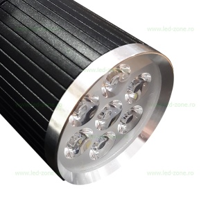 Spot LED Magazin Sina 7x1W Negru + Argintiu - Img 2