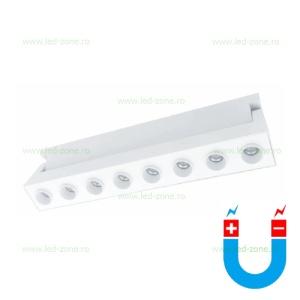 Spot LED Magnetic Aplicat 15W Liniar Ultra Slim Alb Reglabil - Img 1