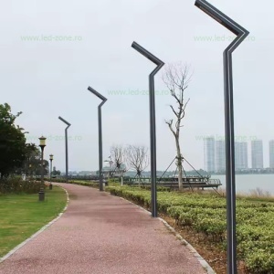 Stalp Iluminat LED 30W + 20W Ornamental RGB cu Telecomanda 3.5M
