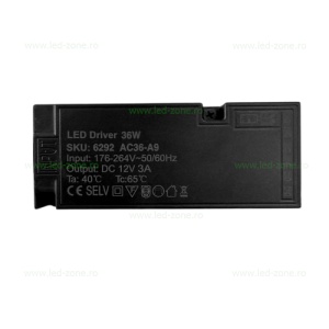Sursa Slim 12V 36W Pentru Iluminat Banda LED Rafturi cu Senzor LZ4372