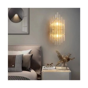 Aplica 2 Socluri  E14 Aurie Cristal ELDER/GD