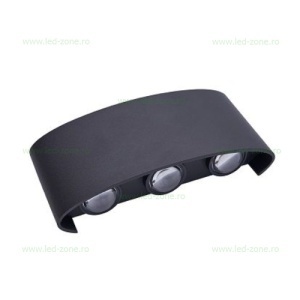 Aplica LED 2x3W Exterior Negru LZ2056-6 RGB Static