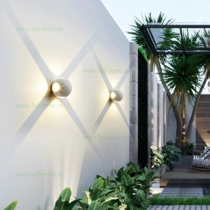 Aplica LED 4x1W Exterior Sfera  Alb