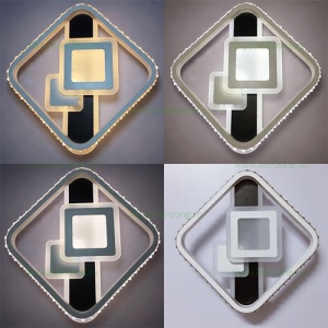 Aplica LED Moderna 38W Patrata Cristal 3 Functii LZ3915 - Img 3