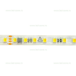 Banda LED 2835 120 SMD/ML CCT Interior/Exterior Silicon 220V Rola 10m - Img 3