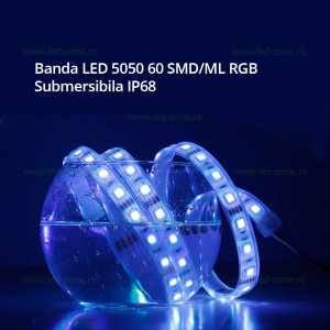 Banda LED 5050 60 SMD/ML RGB Submersibila 12V - Img 2