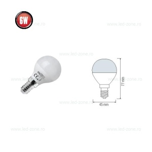 Bec LED E14 6W Iluminare 200 Grade G45 ELITE - Img 2