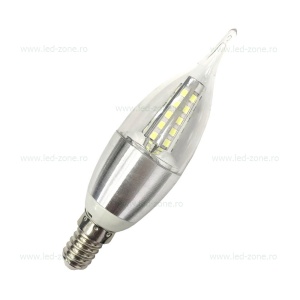 Bec LED E14 7W Flacara Clar SMD2835 - Img 1