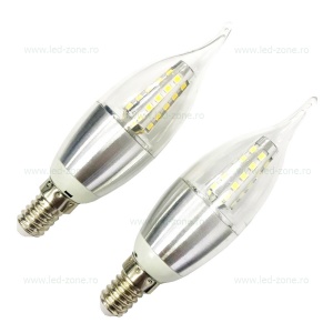 Bec LED E14 7W Flacara Clar SMD2835 - Img 2