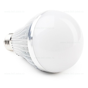 Bec LED E27 15W Glob Mat Aluminiu - Img 1