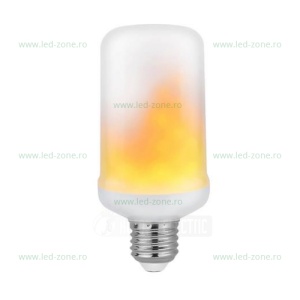 Bec LED E27 5W Efect Flacara FIREFLUX - Img 3