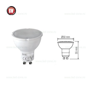 Bec Spot LED GU10 6W Mat 220V PLUS - Img 2