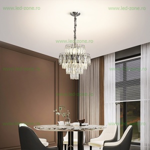 Candelabru 7 Socluri E14 Cristal LZ86534-400 - Img 6