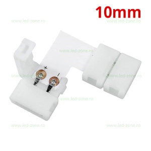 Conector Imbinare 2 Contacte Unghi 90 Banda LED 12V 10mm - Img 1
