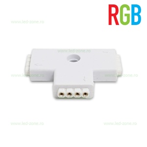 Conector Imbinare Banda LED RGB 12V Aplicat T - Img 1