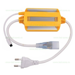 Controller Banda LED RGB 220V 1500W IR IP65 Telecomanda Ovala - Img 3