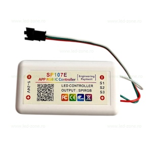 Controller Banda LED RGB Digitala RF si Bluetooth Muzical 6 Iesiri SP107E - Img 3