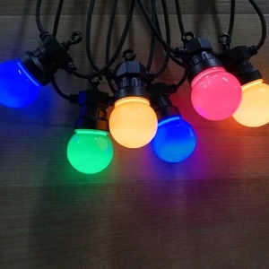 Ghirlanda 5M cu 10 Becuri LED Diverse Culori IP44