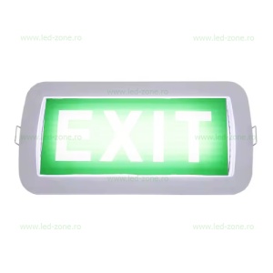 Indicator LED 8W Exit cu Autocolant KANU - Img 2