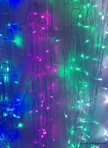 Instalatie LED Perdea Turturi 6x3m Fir Transparent - Img 2