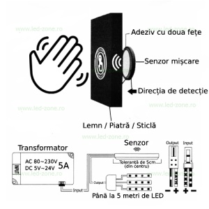 Intrerupator ON-OFF cu Senzor Miscare 12V-24V - Img 2