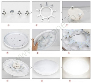 Kit LED Plafoniera 18W Rotund