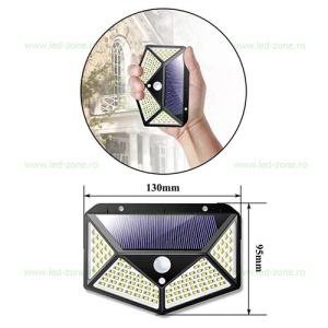 Lampa LED Exterior 20W 100 SMD Solara Senzor - Img 2