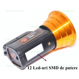 Lanterna LED De Mana 50W cu Acumulator 220V