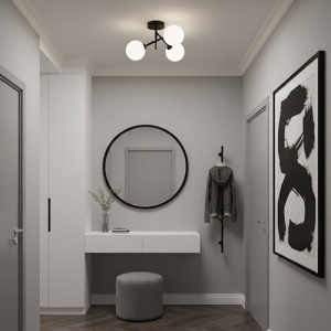 Lustra 2 Socluri E27 Neagra LZ350 - Img 2