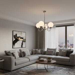 Lustra 3 Socluri E27 Crom LZ2411