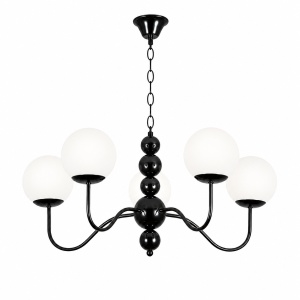 Lustra 5 Socluri E27 Neagra LZ1009-5