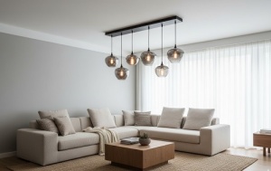 Lustra 6 Socluri E27 Neagra LZ2507-6 - Img 3