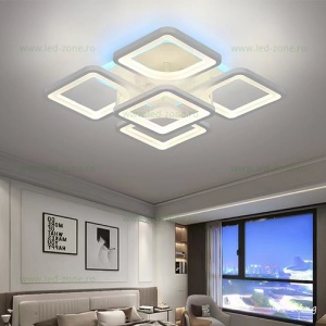 Lustra LED 118W 3 Functii Dimabila cu Telecomanda LZ6604-4+1 RGB - Img 2