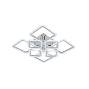 Lustra LED 168W Argintie 3 Functii Dimabila cu Telecomanda LZ9181/4+4