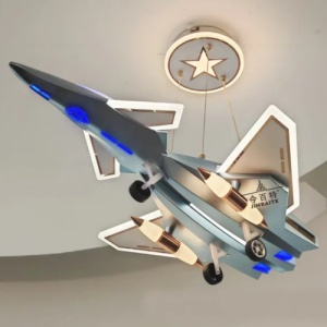 Lustra LED 240W Avion 3 Functii cu Telecomanda - Albastru Spatial LZ188