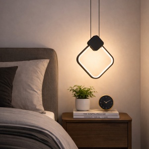 Lustra LED 24W Neagra Pendul 3 Functii LZ320