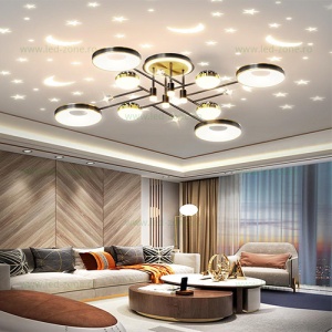 Lustra LED 46W 3 Functii cu Telecomanda LZR9079-4+4+4 - Img 2