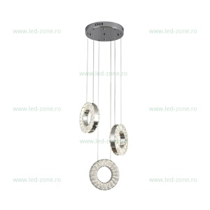 Lustra LED 48W 3 Functii Dimabila cu Telecomanda Cristal LZ7270-3Y - Img 4