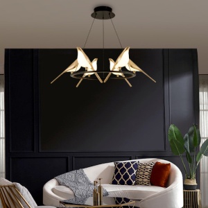 Lustra LED 48W Neagra 3 Functii LZ818-6 - Img 4
