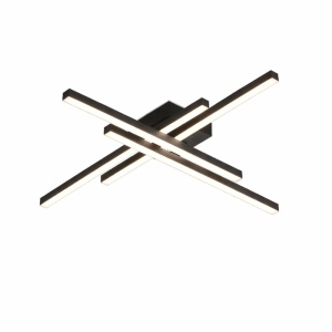 Lustra LED 66W Neagra 3 Functii Dimabila cu Telecomanda LZ9111-4