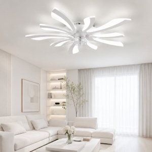 Lustra LED 80W 3 Functii cu Telecomanda si Ventilator Mod Vara/Iarna LZ58-5+V